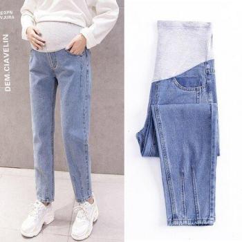 Plus Size Maternity Jeans with Adjustable Waist