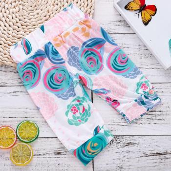 Pantalones Harem con Motivo Floral para Cerdo Bebé