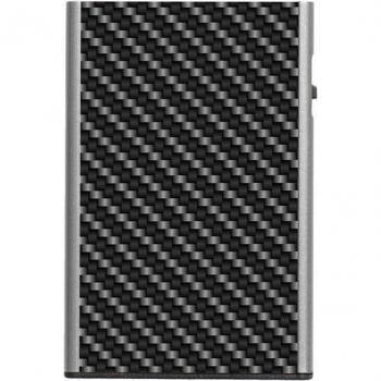 Porte-cartes élégants TRU VIRTU – Mécanisme Click & Slide, couleur noir argentée