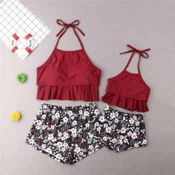 Traje de Baño Joven + Adulto con Tema Floral