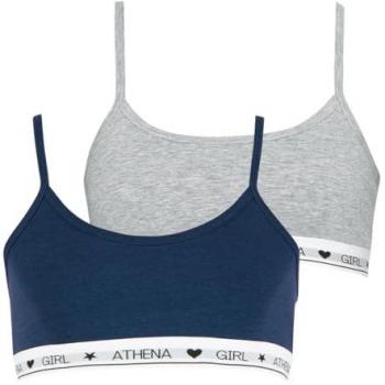 Duo de Brassières Coton Ultra Doux Athena – Bleu