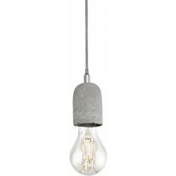 EGLO Silvares Pendelleuchte – Grau, Stahl‑Beton‑Material, 1 Flamme, E27‑Leuchte