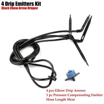 4-Head Drip Emitters for Potted Plants with 8L/h Flow Rate