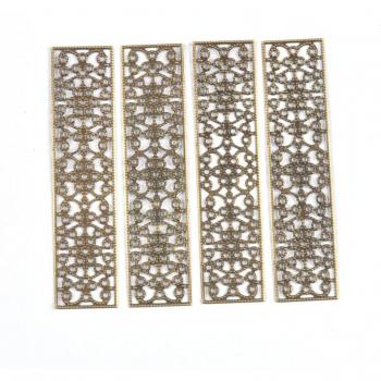 Accesorios de Filigrana Floral Rectangular