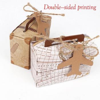 Cajas de Regalos en Papel Kraft con Diseño de Coronas de Corazones