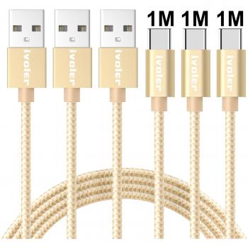IVoler Câble de Charge pour Huawei P10/P10 Plus/P9/P9 Plus/Honor 9/8