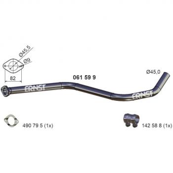 Abgasrohr Mitte Ernst 061599 (OPEL)
