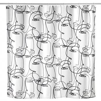 WENKO Duschvorhang »Faces«, 180 cm Breite