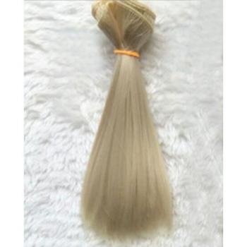 Peluca para Muñeca de 15 cm en Marrón Dorado con Rizos