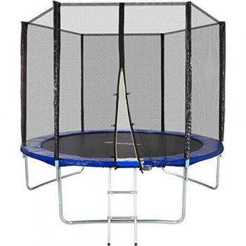 TecTake Outdoor Spielzeug Trampolin mit Sicherheitsnetz für Kinder Ø366 cm