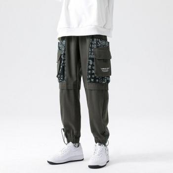 Trendige Multi-Taschen Harem Hosen für Männer, Baumwolle, lässige Jogger, Harajuku 2022