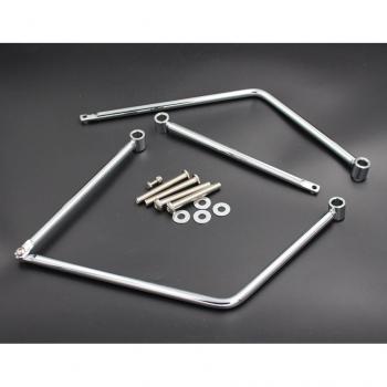 Chrom Halterungen für Satteltaschen Motorrad Vulcan VN900 VLX 400 Shadow 750