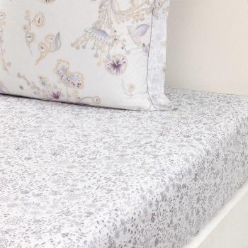 Housse de Matelas en Batiste Coton Yves Delorme Violet Givre 160x200 cm