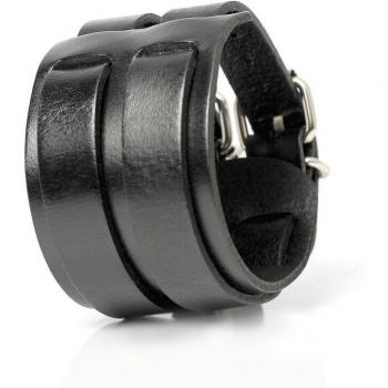 Bracelet en cuir tendance avec fermoirs à perles pour hommes