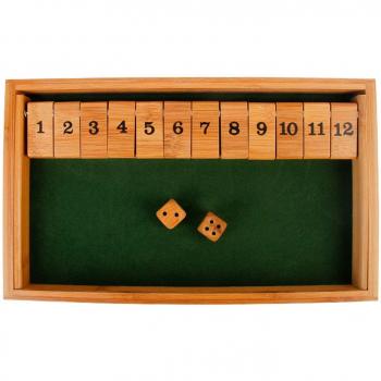 Juego de mesa Cierra la Caja, con dados y tablero de madera D50