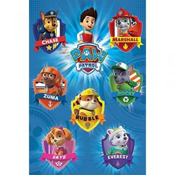 Paw Patrol Maxiposter mit Wappen – Offizielle Lizenz