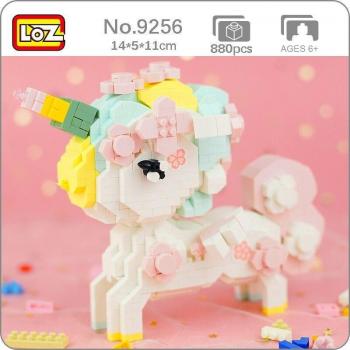 LOZ 9256 Sakura Flower Horse Monster 3D Mini Blocco di Pietra a Forma di Animale
