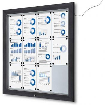 Bacheca Tramonto LED 102x107 cm, Alluminio Antracite