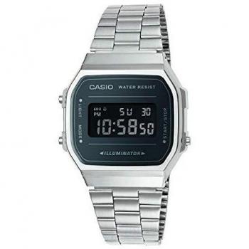 Casio Classic Digital Watch Silver with Black Case│Alarm│Splash Resistant│34mm
