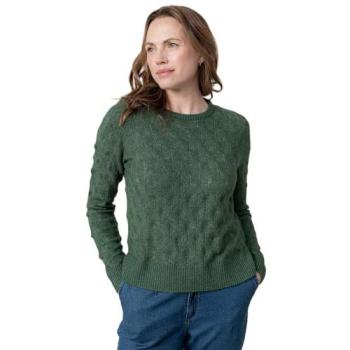 Lily & Me Women's Haresfield Crew Neck Pointelle Knit Jumper – Emerald Green (Size 14)