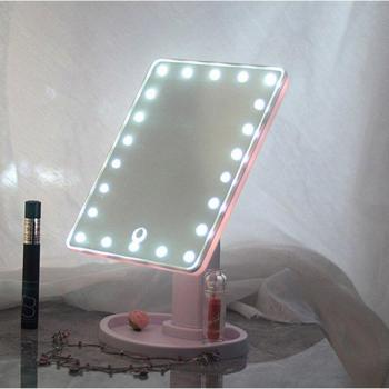 Miroir décoratif à LED pour bureau avec rangement