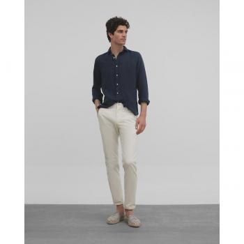 Chino de lino para hombre en color beige claro