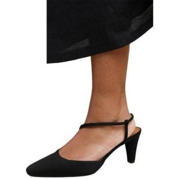Kansas Ladies Crossover Sling Back Sandals 3 UK Wide Black