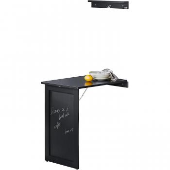 FWT20‑SCH SoBuy Mesa de Pared Negra, Pizarra Frontales, 50x75 cm
