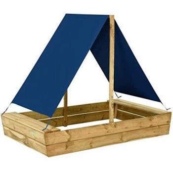 Wooden Sandpit with Shelter 160x100x133 cm