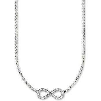 Collar infinito de plata con circonitas KE1312-051-14