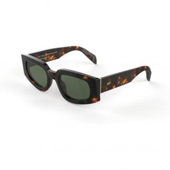 Retrosuperfuture Unisex Yse Tetra 3627 Sunglasses Acetate Havana Green Round