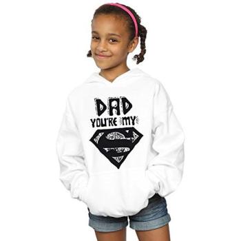 DC Comics Super Dad Hoodie – White, 9-Year-Old Girl
