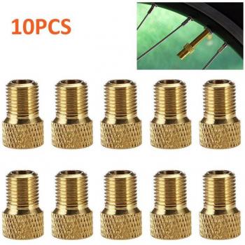 Bicycle Valve Adapter for Sclaverand/Dunlop to Car Gas Nozzle