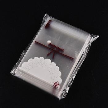100pcs OPP Plastic Bow Tie Bags for Candy and Cake