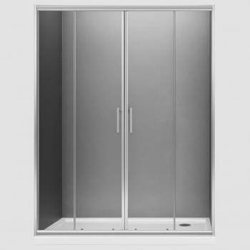 Porta Doccia Trasparente Slide4 a Quattro Ante – 166–172 × 190 cm