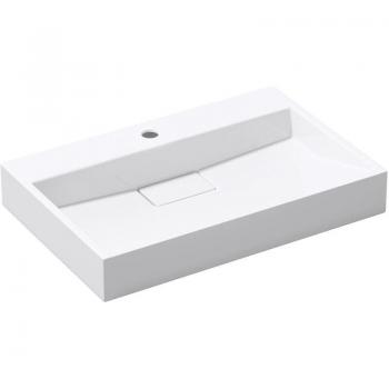 Vasque Sogood Suspendue – Lavabo rectangulaire, 80x46x11 cm, Blanc + Perçage