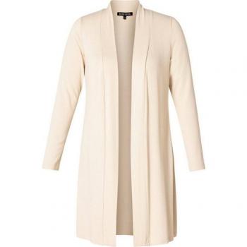 Base Level Curvy Longstrickjacke Ayla Long – Feinstrick, unifarben, Langarm
