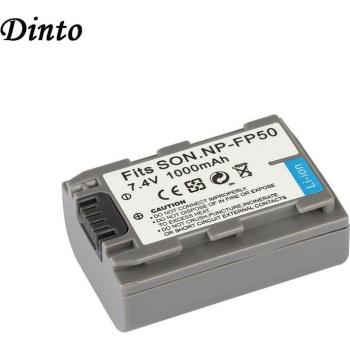 Dinto 1000mAh NP-FP50 Battery for Sony HC21E HC30E HC40E HC85E
