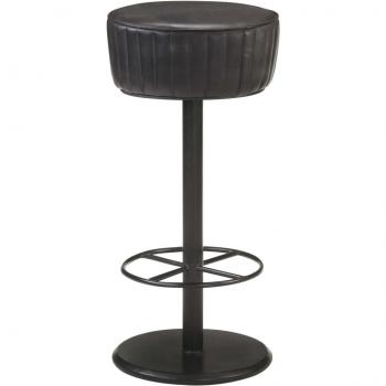 Banco de Bar Premium Couro Preto VidaXL