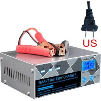 Chargeur de batterie 12V 24V 15A pour moto avec réparation d'impulsion