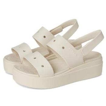 Crocs Brooklyn 4U Wedge – Off‑White – Size 8 – Female