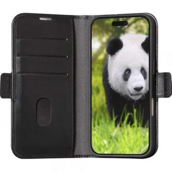 Protection coque Folio en cuir noir – DBRAMANTE1928, iPhone 16
