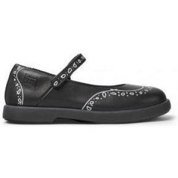 Merceditas de Piel Negras con Dibujos Decorativos Camper TWS Kids