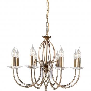 Elstead Aegean 8-flammiger Hängelampe Aged Brass