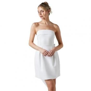 Coast Women's Ivory Mini Wedding Dress with Bow Back