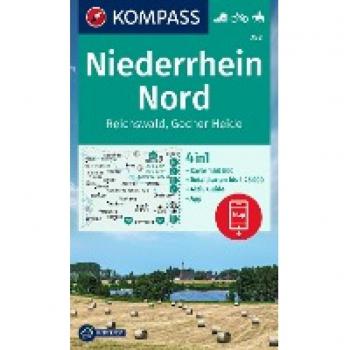 KOMPASS Wanderkarte 752 Niederrhein Nord, Reichswald 1:50.000