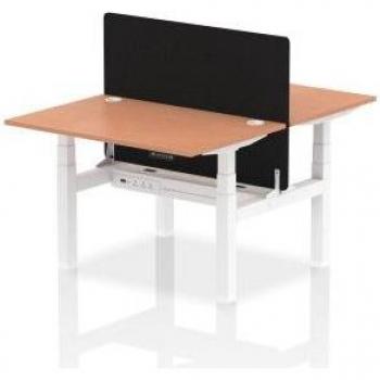 Air Back-to-Back 1200 x 800mm Height Adjustable 2 Person Bench Desk