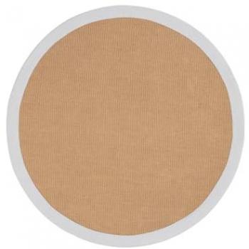 Rundteppich Sisal mit farbiger Umrandung