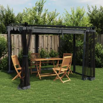 Tonnelle en acier anthracite 3x3 m