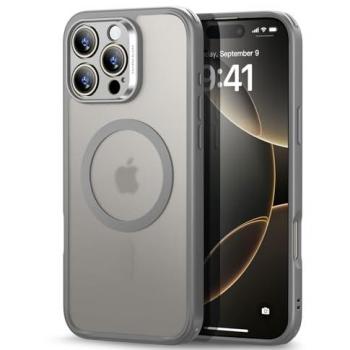 IPhone 16 Pro Max Classic Pro Frosted Grey Lock & Magnet Case Set